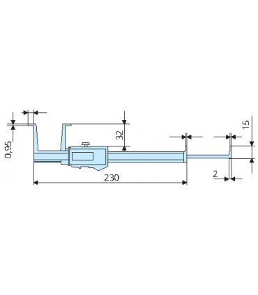 ART.0960 - DIGITAL CALIPER FOR MEASURE INSIDE GROOVES AND SEGGER CHANNELS