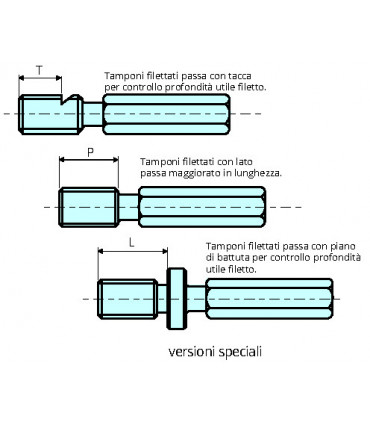 ART.0890 - CALIBRI FILETTATI A TAMPONE
