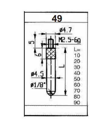 ART.0332 - PROBES FOR DIAL INDICATORS