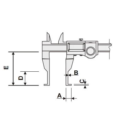 DIGITAL CALIPER FOR MEASURING INTERNAL GROOVES 950