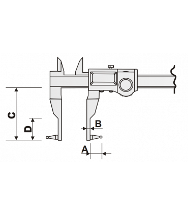 DIGITAL CALIPER FOR MEASURING INTERNAL GROOVES, WITH INTERCHANGEABLE POINTS 951