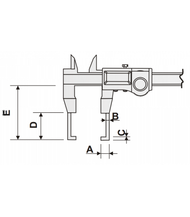 ART.0952 - DIGITAL CALIPER FOR MEASURING EXTERNAL GROOVES