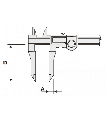 ART.0953 - DIGITAL CALIPER FOR EXTERNAL MEASUREMENTS WITH LONG JAWS